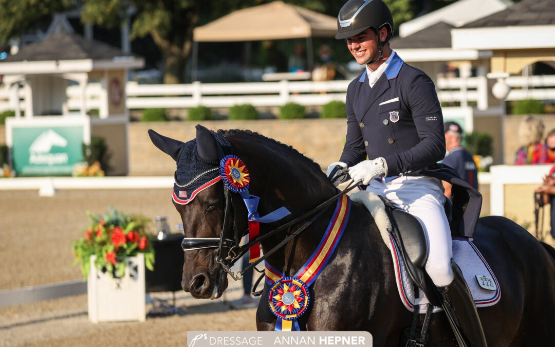 Christian Simonson’s Whirlwind Summer Concludes With USEF Young Rider Dressage National Championship Win at U.S. Dressage Festival of Champions