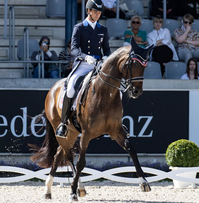 USA’s Christian Simonson Riding Son of a Lady in Only 2nd International Event 3rd in Aachen’s Young Rider Freestyle